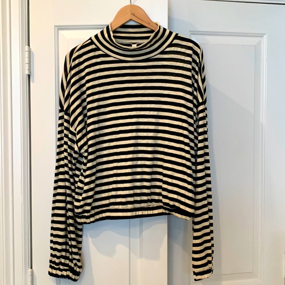 Striped Mock Neck NWT